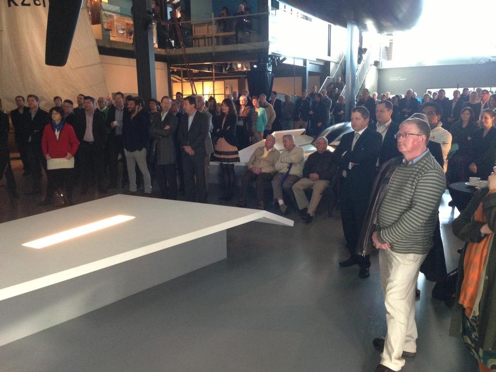 Fixated crowd watching in the Blue Water Black Magic gallery - Americas Cup © Colin Preston